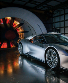 Battista hypercar inside Pininfarina Wind Tunnel